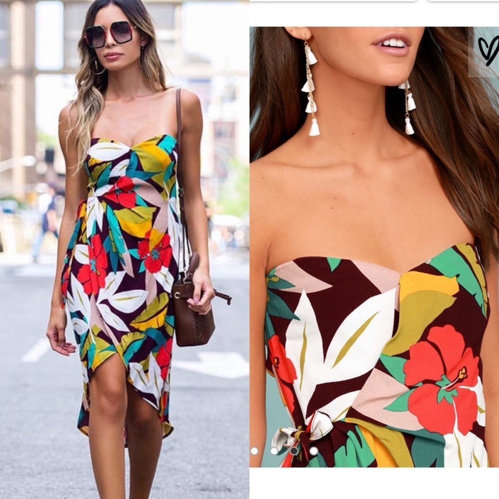 ASTR the Label Josephine Strapless Hi-Lo Dress